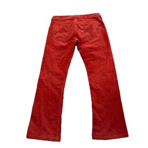 IT Jeans Los Angeles Jeans Womens 28x30 Orange Corduroy Bootleg Leg Festival Y2K